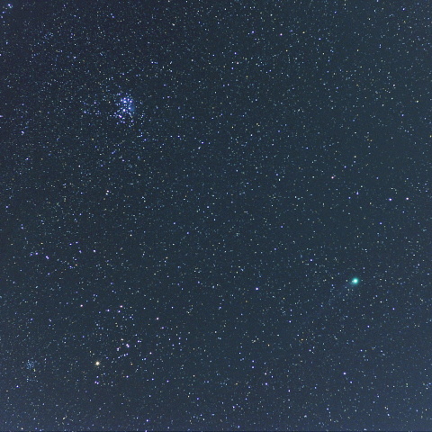 三角形に並ぶすばる、ヒヤデス、ラブジョイ