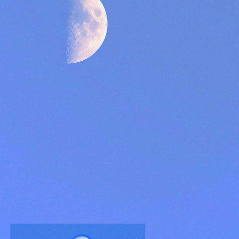 青空の中の接近