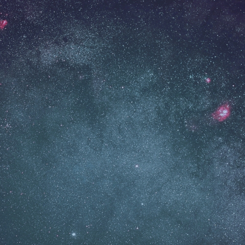 火星と星雲、星団