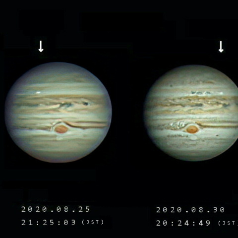 木星 白斑の移動