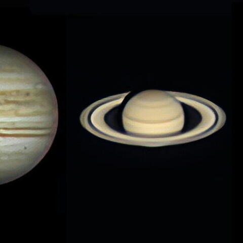 口径10cm屈折による3惑星