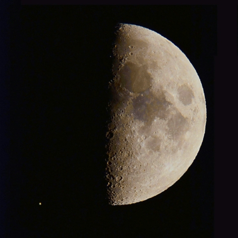 上弦の月とλSgrの接近