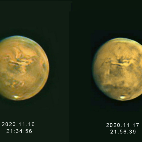 火星　1日の変化