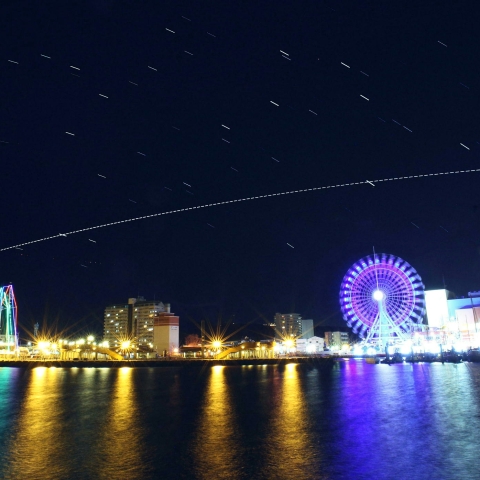 青のエール（観覧車とISS）