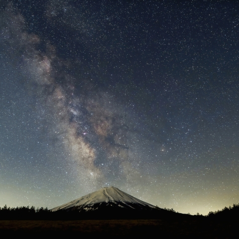 富士山と天の川