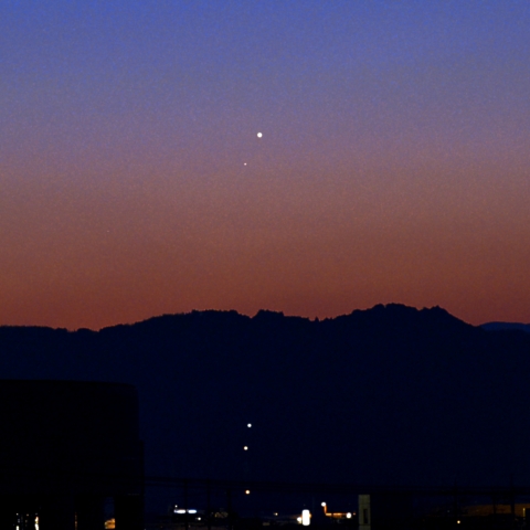 金星と水星の接近