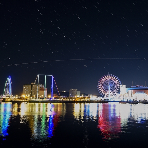 前澤、平野両氏搭乗のISSと金星