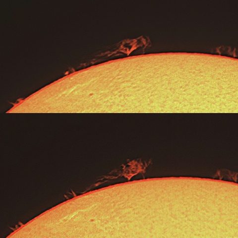 プロミネンスの変化