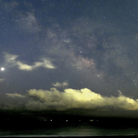 雨上がりの浜辺にて
