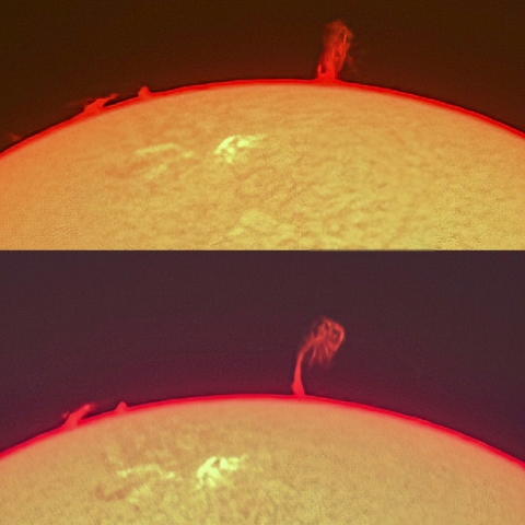 プロミネンスの変化