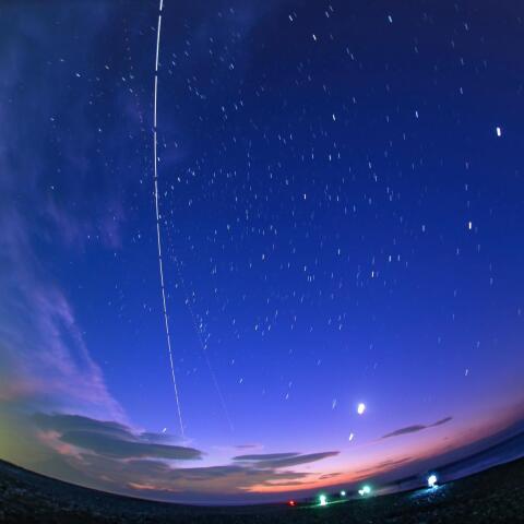 ISSと月、惑星パレード