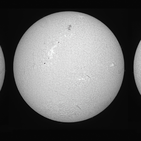太陽面（12月24日）の変化
