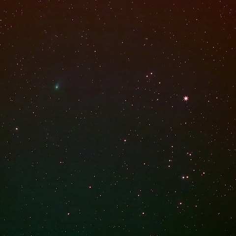 ZTF彗星とアルデバラン