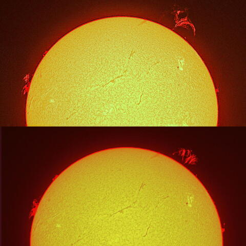 太陽面の変化（3月6日）
