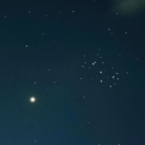 金星とプレアデス星団の最接近