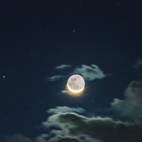 地球照とポルックス