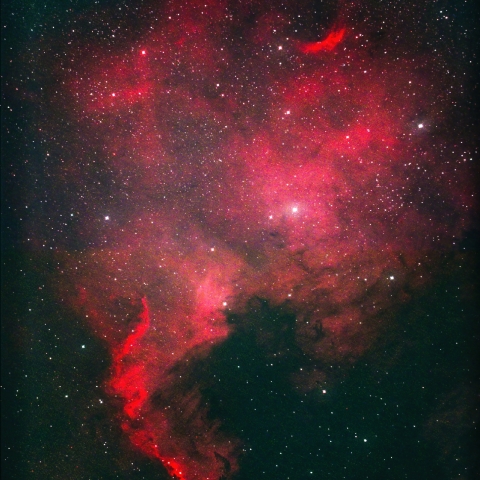 市街地からの北アメリカ星雲