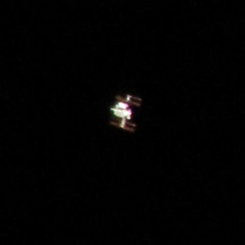 油井さん搭乗のＩＳＳ撮影しました。