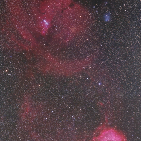 バラ星雲・コーン星雲付近