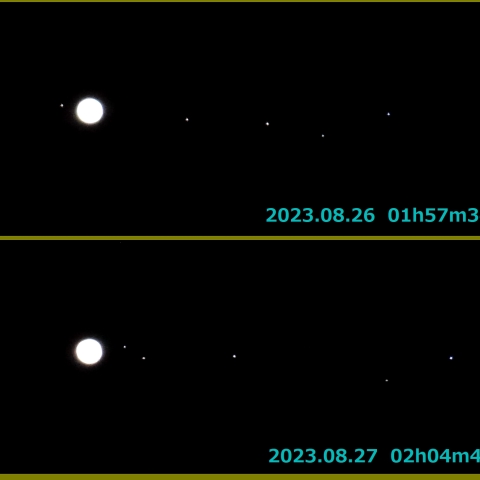 木星と恒星の共演