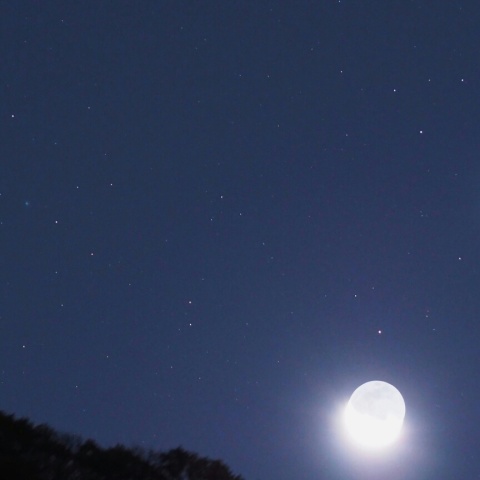 金星・月とカタリナ彗星