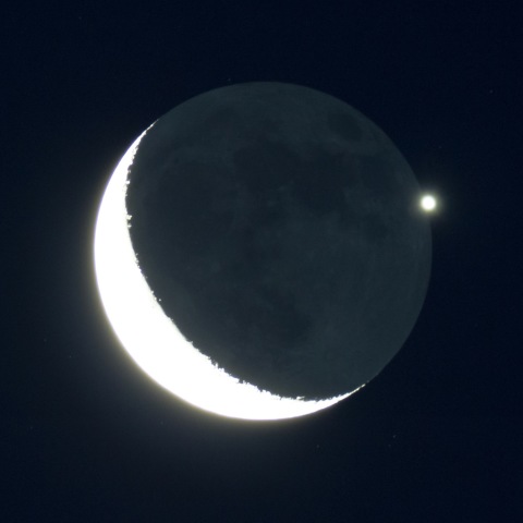 金星食(出現・地球照)