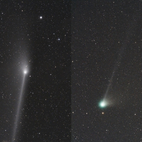 パンスターズ彗星とレモン彗星の協演