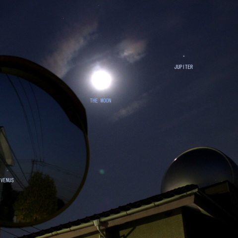 月・木星接近。金星も？