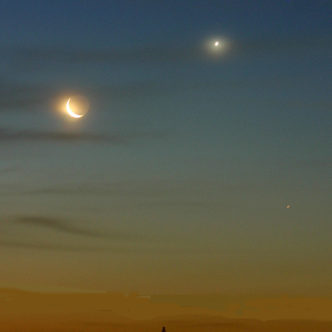 月、金星、火星