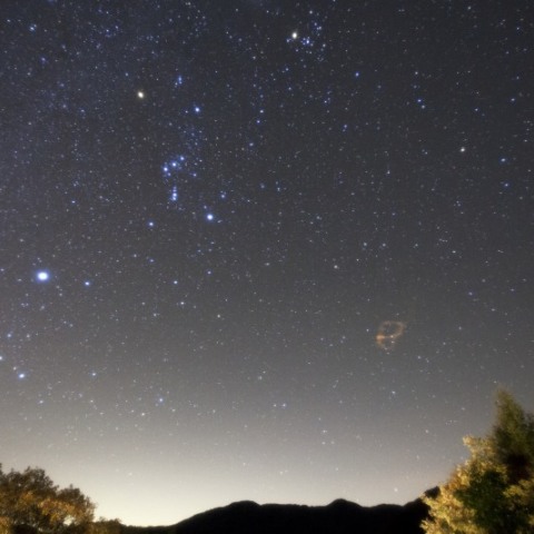 オリオン座流星群の流星痕・6分後