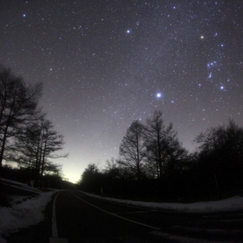 星空ロードと冬の星座