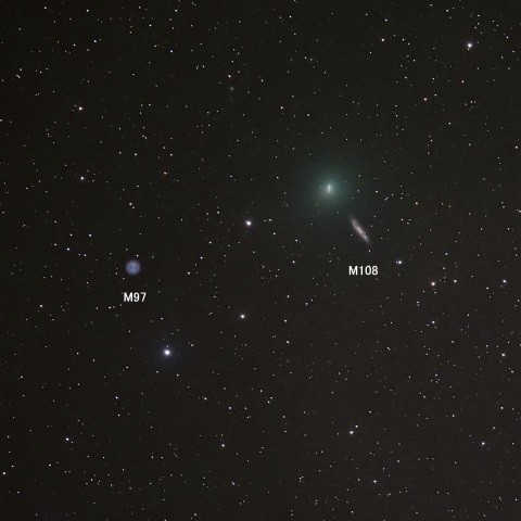 M108に大接近するタットル・ジャコビニ・クレサック彗星（41P）