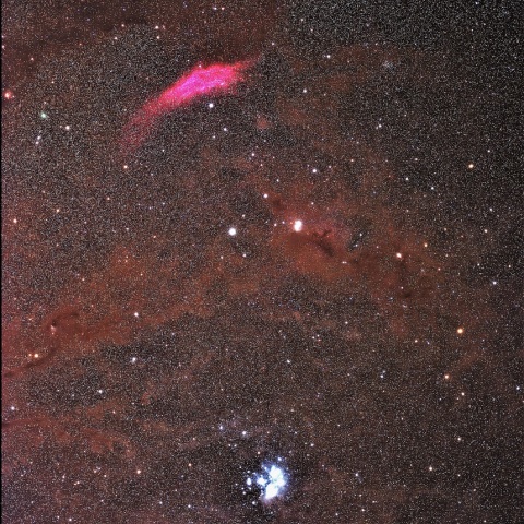 カリフォルニア星雲～プレアデス周辺の分子雲