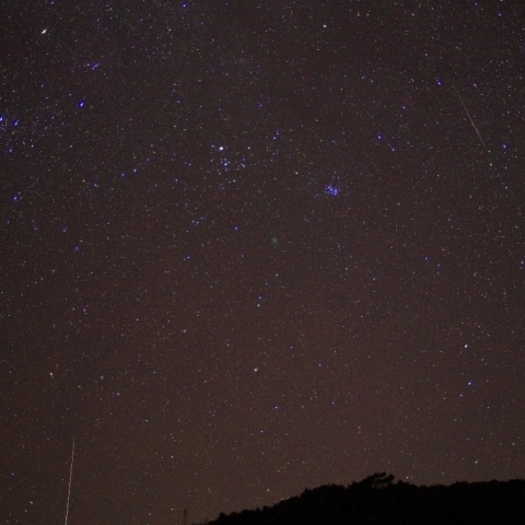 １2月14日深夜のふたご座流星群とウィルタネン彗星