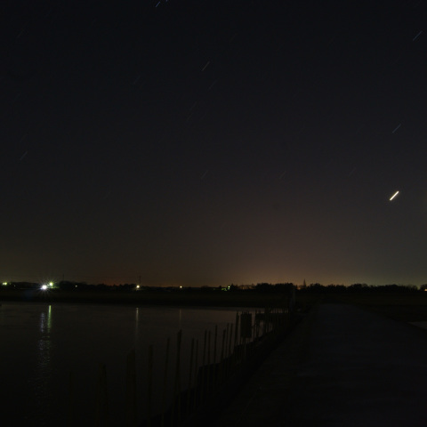 眠る白鳥と昇る月と金星