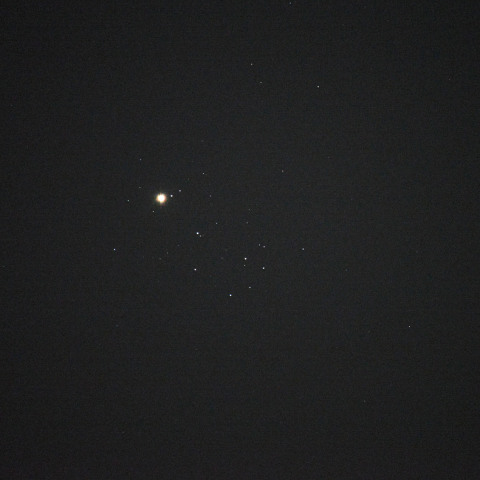 2020年4月4日 金星とプレアデス星団の接近