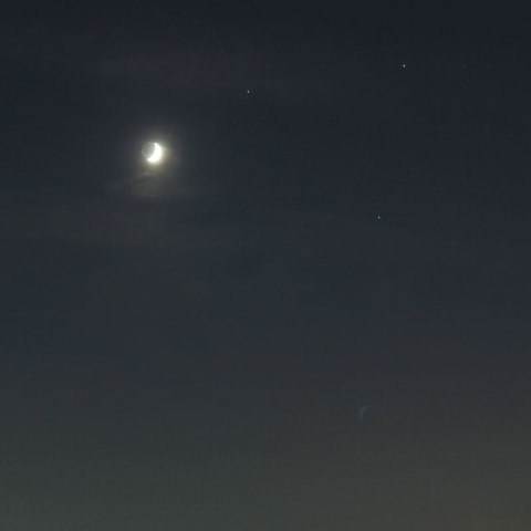 月と３天体の接近