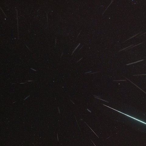 12月13日ふたご座流星群50個