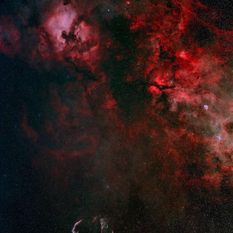 北アメリカ星雲，ペリカン星雲，サドル付近，クレセント星雲，網状星雲・・・etc