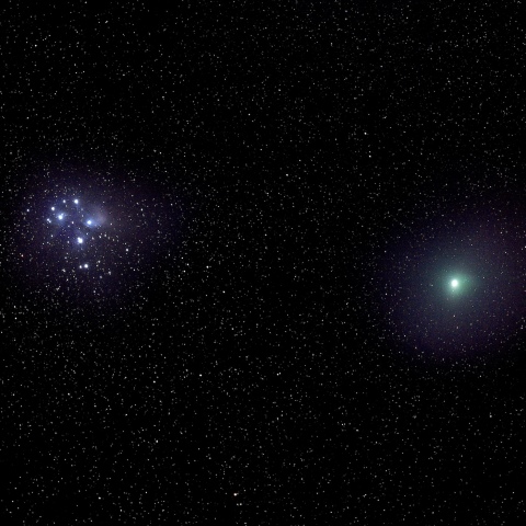 ウィルタネン彗星と昴　(別バージョン)