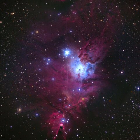 クリスマスツリー星団 コーン星雲 付近