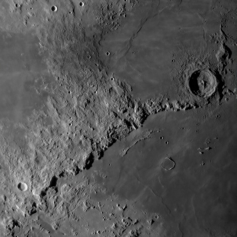アペニン山脈　エラトステネス　アルキメデス 付近