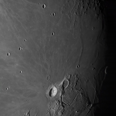 アリスタルコス台地からマリウス付近