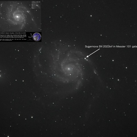Supernova SN 2023ixf in Messier 101 galaxy.