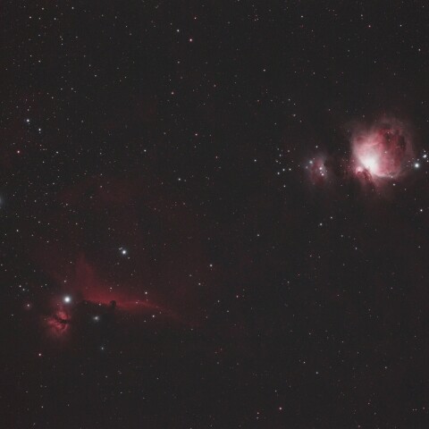 オリオン大星雲と馬頭星雲　