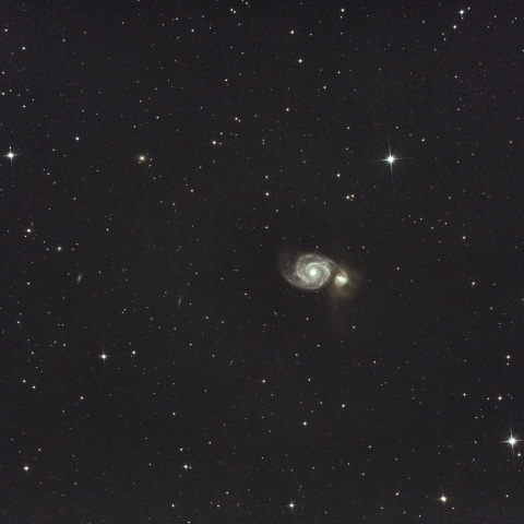 No.356 星 宙「巨木」F20（727×606mm）原画 70337: M106 by Ichiro Itagaki - 天体写真ギャラリー