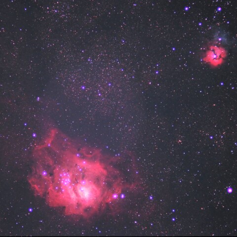 三裂星雲と干潟星雲