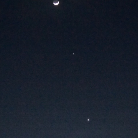 月と木星と金星