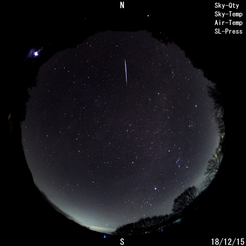 ふたご座流星群2018/12/15