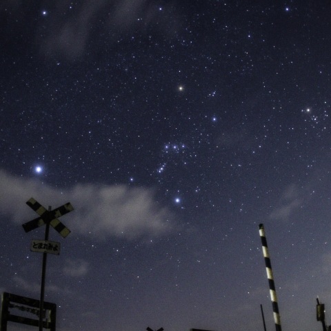 午前二時 フミキリに望遠鏡を担いでった